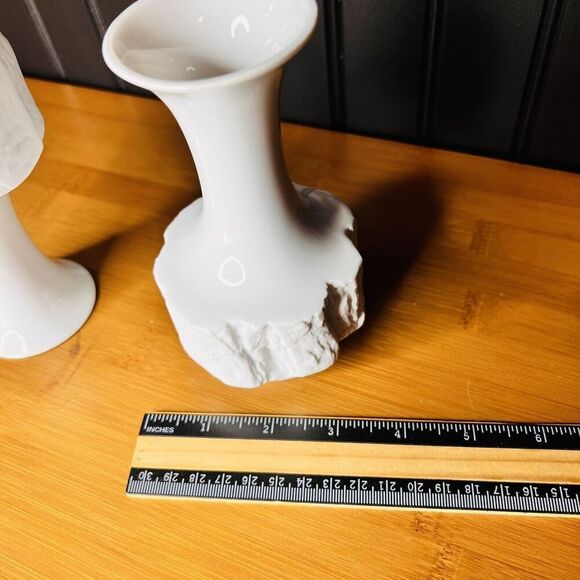 2 Bareuther Waldsassen Vase 241 Textured Tree Bark Bavaria Germany 5.5" MCM 6014 - Picture 11 of 11